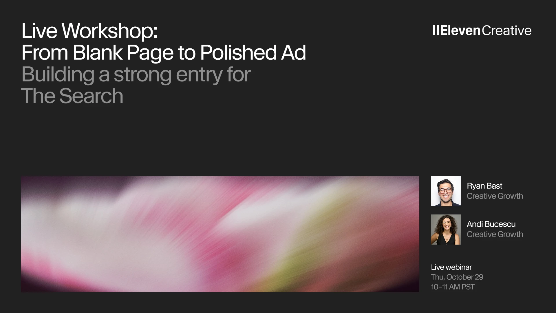Webinar: From Blank Page to Polished Ad in ElevenCreative