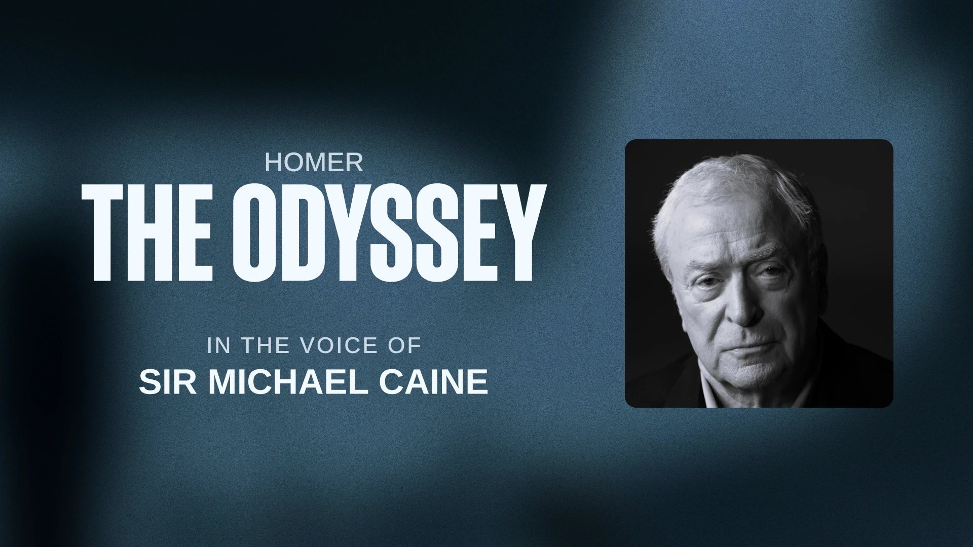 Michael Caine's official AI voice narrates The Odyssey for ElevenLabs — official promotional artwork