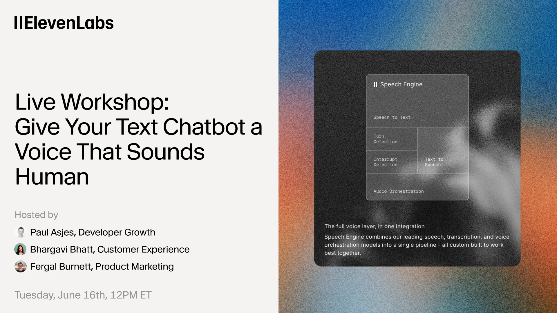 Webinar: Give Your Text Chatbot a Voice That Sounds Human