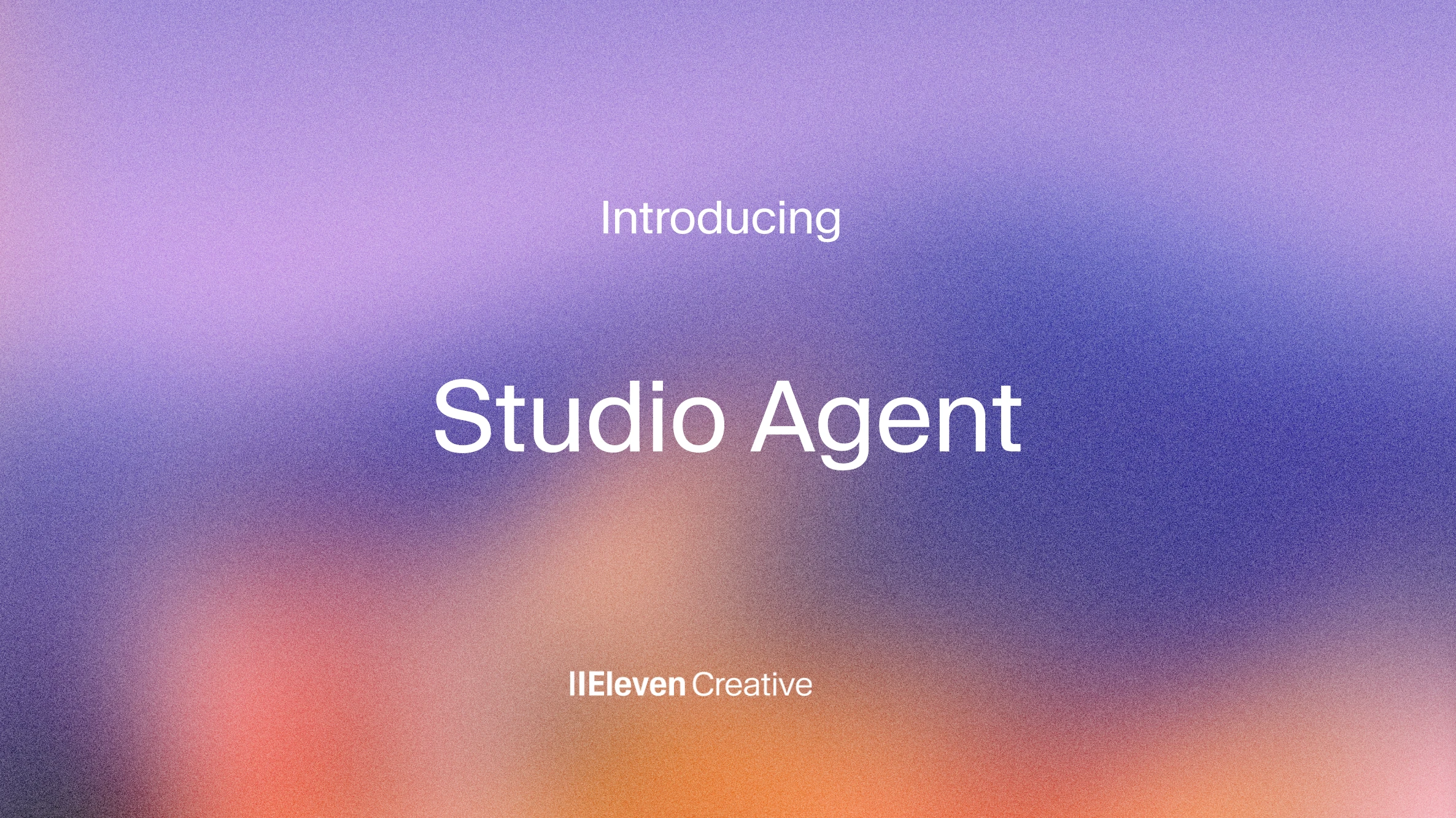 ElevenLabs Studio Agent product screenshot showing timeline-aware AI audio editing